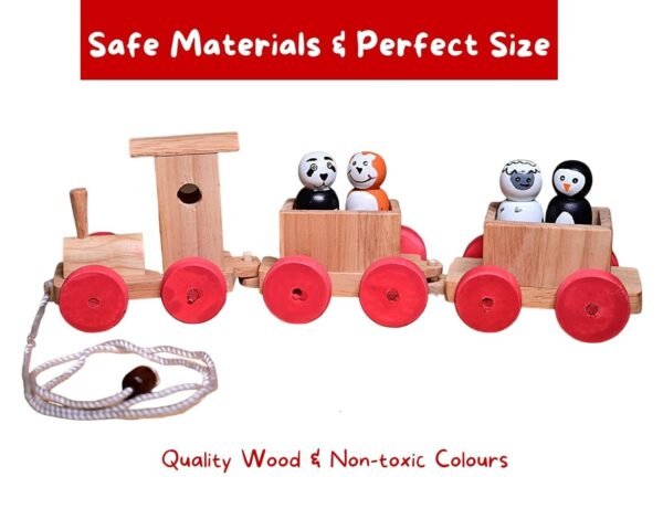 Channapatna Toys Pull Along Toy Wooden Train