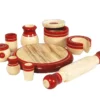 Channapatna Toys Traditional Wooden Cooking Play Set