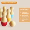 Wooden Bowling Pins Toy Set