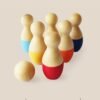 Wooden Bowling Pins Toy Set for kids
