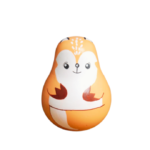 Wooden Squirrel Roly Poly Toy for Baby