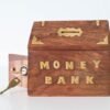 Wooden piggy bank