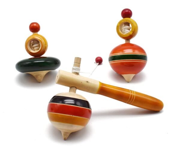channapatna wooden spinning tops