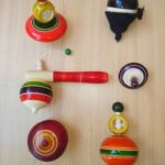 wooden spinning tops for kids