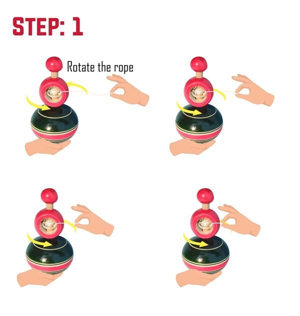 wooden spinning tops toys