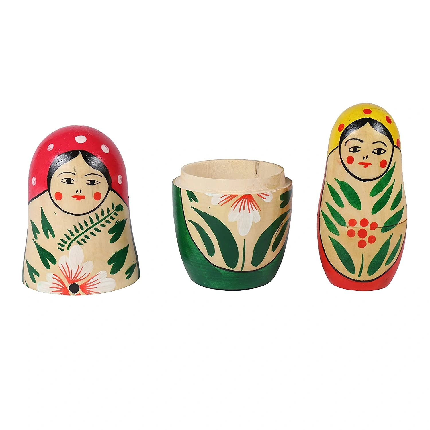 Wooden Russian Nesting Dolls Set – 5 Pieces (Channapatna) - Image 2