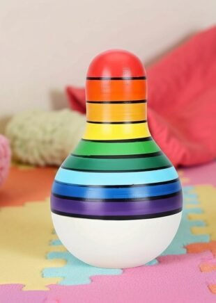 Channapatna Rainbow Roly-Poly Toy – GI Tagged & ODOP Certified (1+ Year)