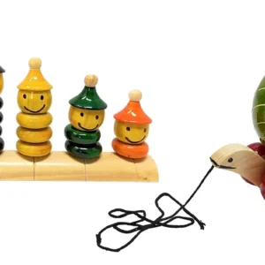channapatna-wooden-15-ring-stacking-toy-pull-along-snail