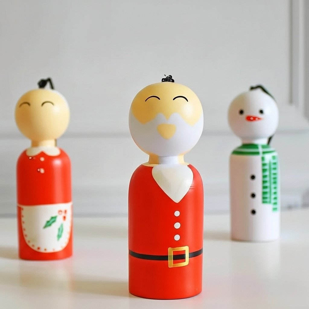 Channapatna Wooden Christmas Ornaments – Handcrafted Baubles (Set of 4) - Image 2