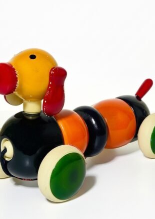 Channapatna Wooden Dog Pull-Along Toy – Handcrafted Puppy for Kids