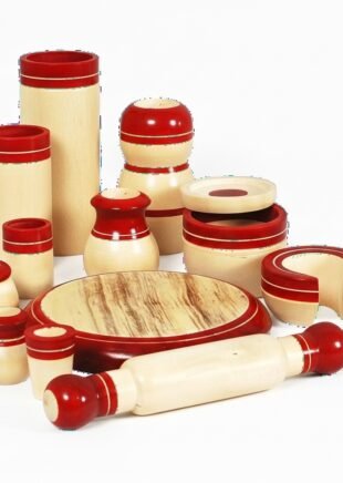 Channapatna Wooden Kitchen Play Set – 9-Piece Traditional Cooking Toys for Kids