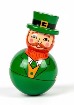 Channapatna Wooden Leprechaun Roly-Poly Toy