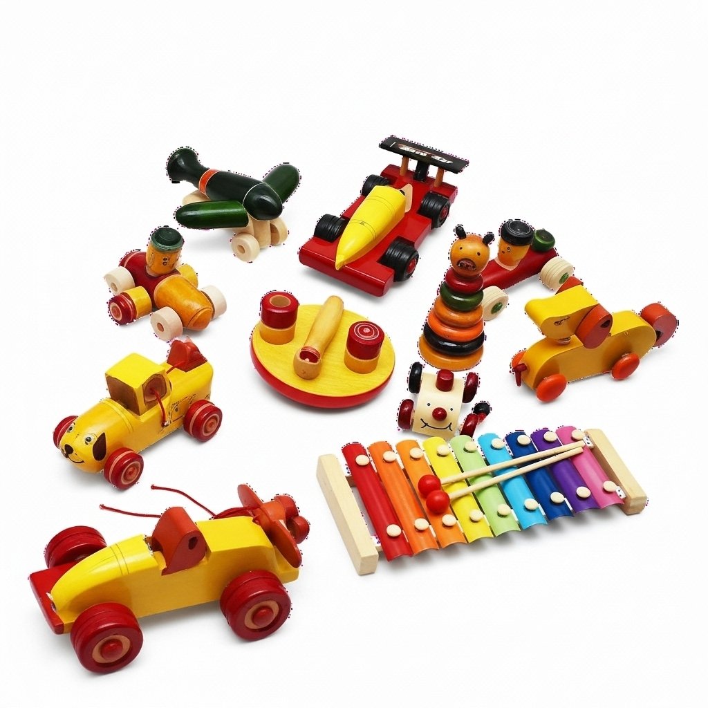 Channapatna Wooden Toy Gift Set – 9-in-1 Multicolor