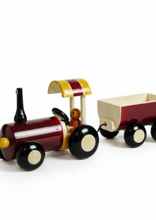 Channapatna Wooden Tractor with Trailer – Premium Pull-Along Toy for Kids