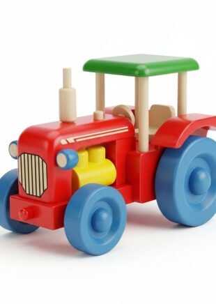 Channapatna Wooden Tractor – Push & Pull Toy for Kids
