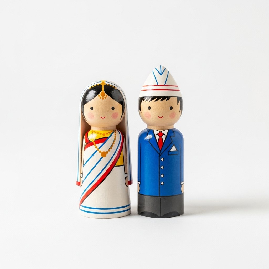 Channapatna Wooden Wedding Peg Dolls