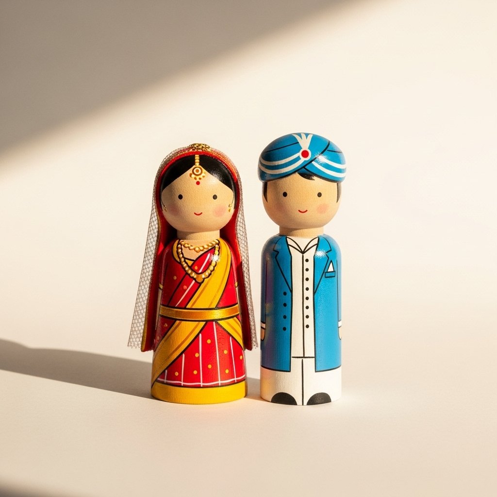 Channapatna Wooden Wedding Peg Dolls