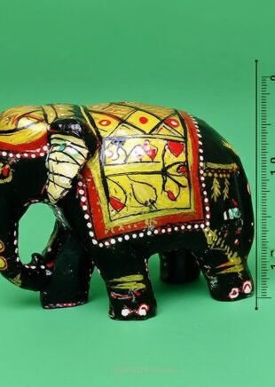 Handcrafted Wooden Elephant Décor Set – Pack of 2 (1.5-Inch Miniatures)