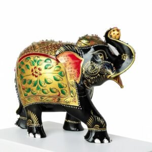 premium-black-gold-royal-elephant-figurine