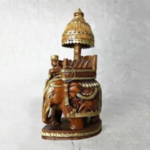 regal-brown-gold-elephant-ambari-sculpture