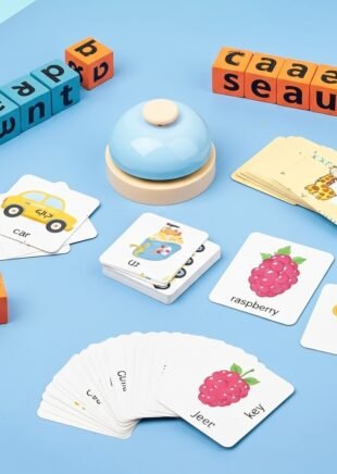 Spelling Puzzle Game for Kids – Word Blocks & Flashcard Learning Set