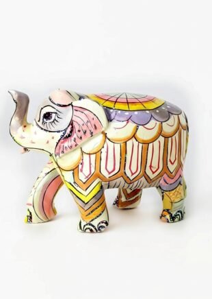 Wooden Elephant Statue – Handcrafted Mini Home Décor (3 Inch)