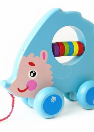 Wooden Hedgehog Pull-Along Toy – Cute Woodland Walking Companion